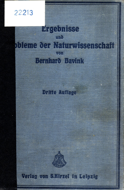 Ergebnisse und Probleme der Naturwissenschaft : eine Einführung in die moderne Naturphilosophie