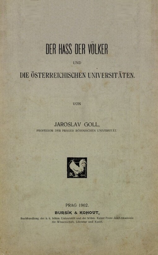 Der Hass der Völker und die österreichischen Universitäten