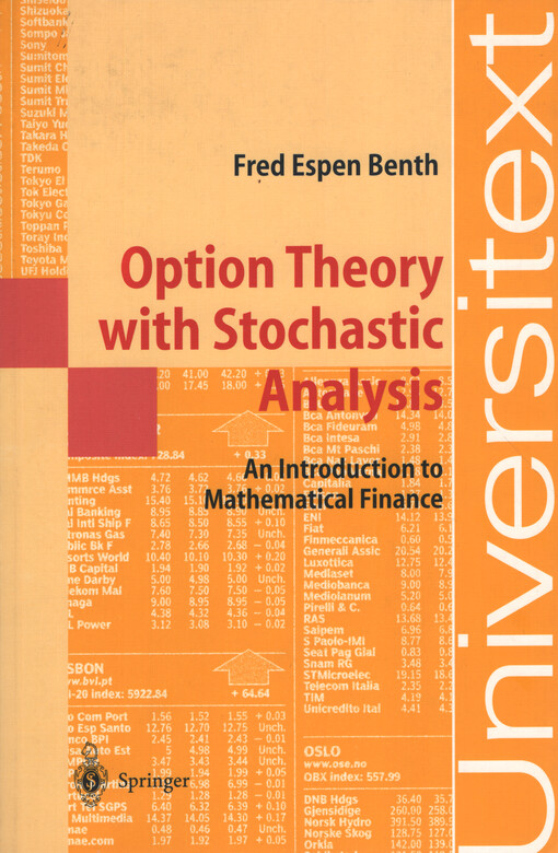 Option theory with stochastic analysis : an introduction to mathematical finance