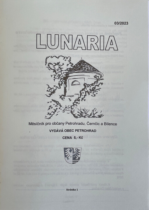 Lunaria : měsíčník pro občany Petrohradu, Černčic a Bílence