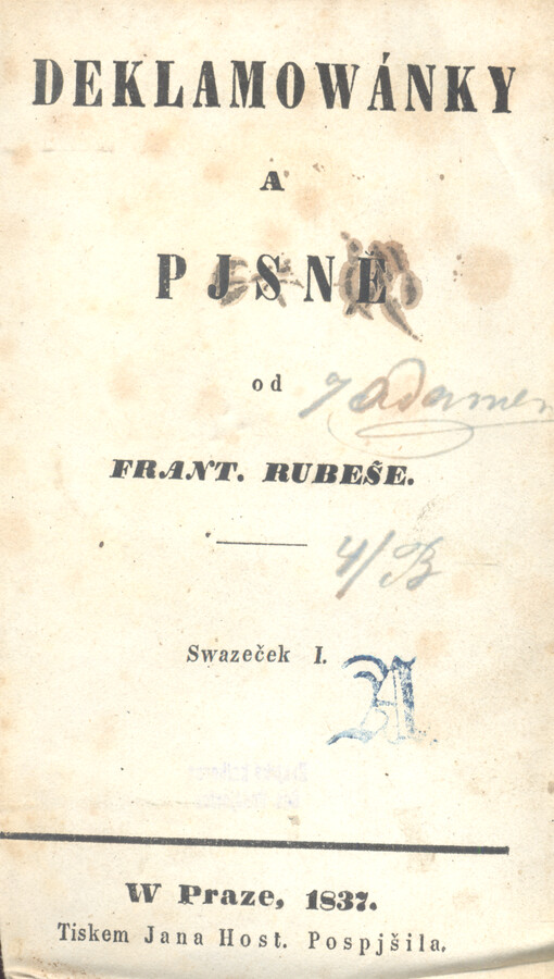 Deklamowánky a pjsně. Swazeček I.