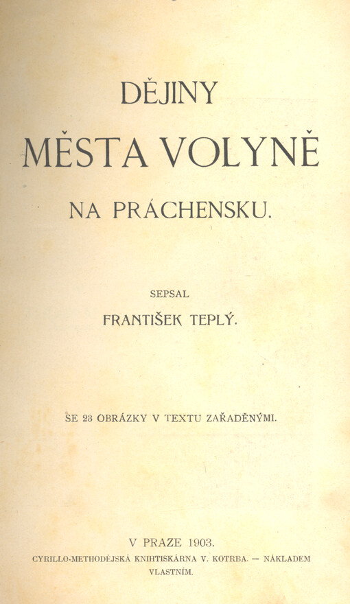 Dějiny města Volyně na Práchensku