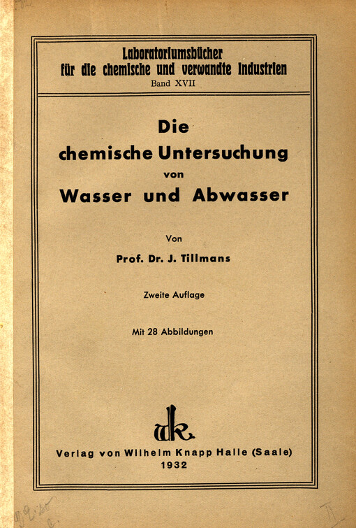 Die chemische Untersuchung von Wasser und Abwasser