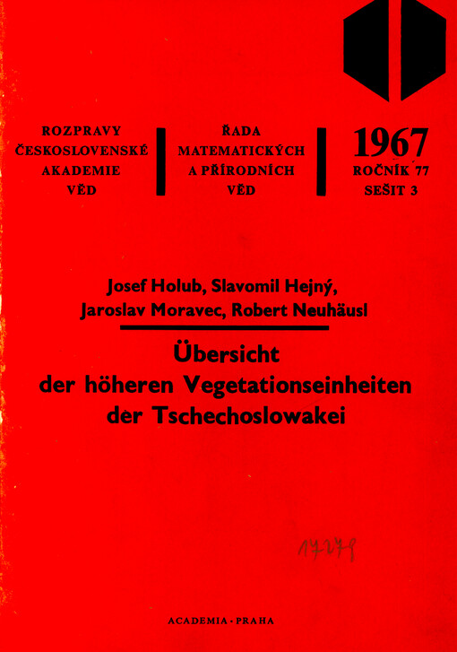 Übersicht der höheren Vegetationseinheiten der Tschechoslowakei