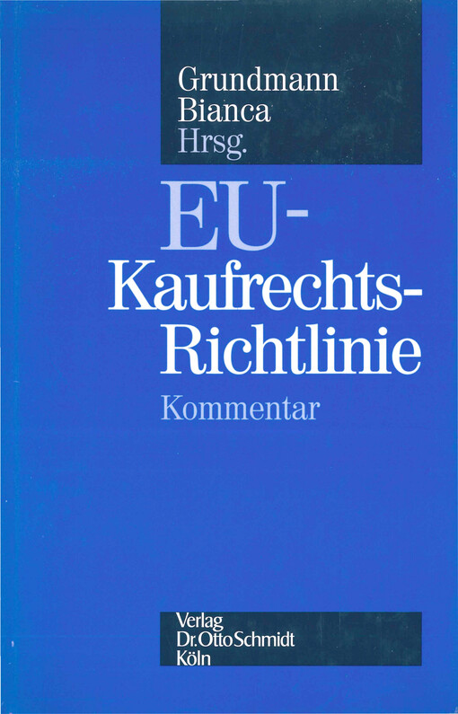 EU-Kaufrechts-Richtlinie : Kommentar