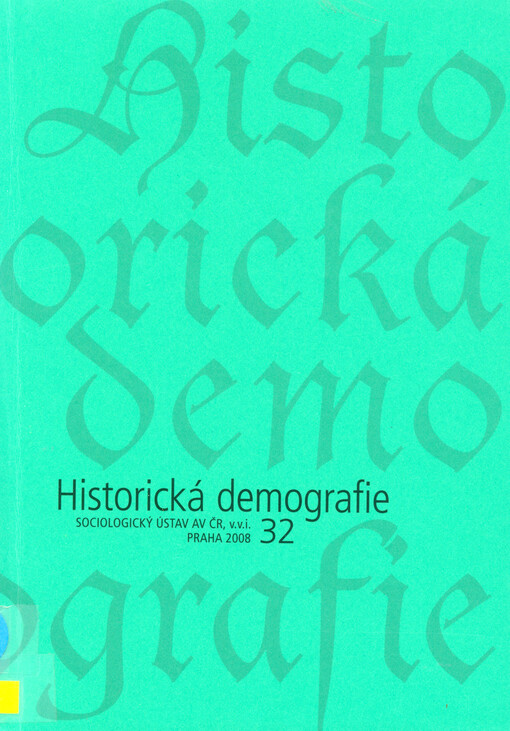 Historická demografie. 32