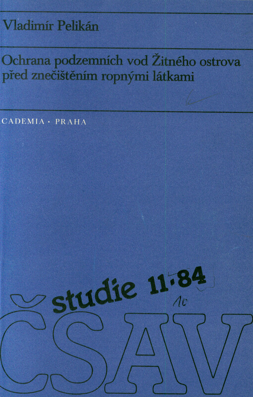Ochrana podzemních vod Žitného ostrova před znečištěním ropnými látkami