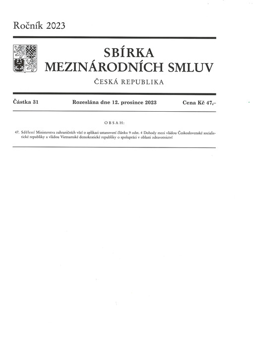 Sbírka mezinárodních smluv Česká republika