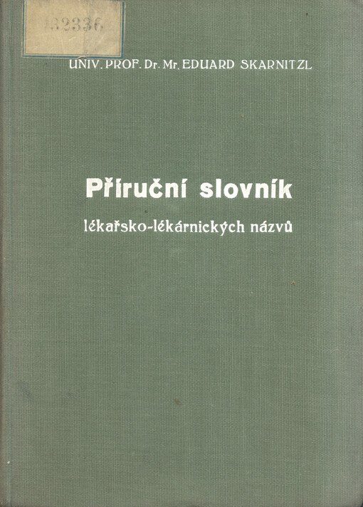 Příruční slovník lékařsko-lékárnických názvů