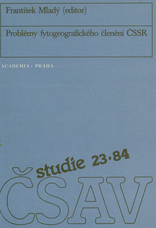 Problémy fytogeografického členění ČSSR
