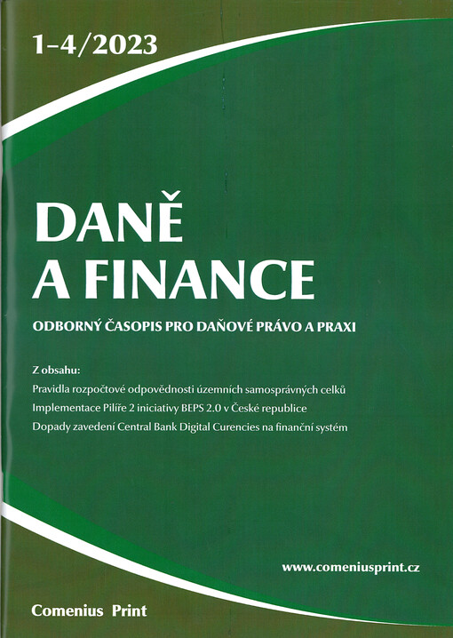 Daně a finance : odborný časopis pro daňové právo a praxi