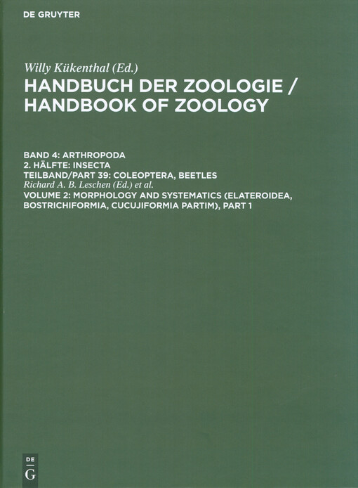 Coleoptera, beetles. Volume 2, Morphology and systematics (Elateroidea, Bostrichiformia, Cucujiformia partim)