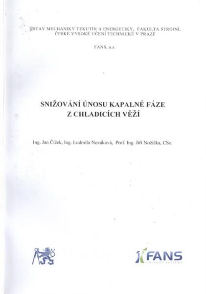 Snižování únosu kapalné fáze z chladicích věží