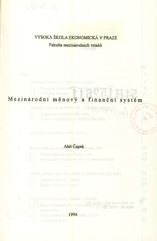 Mezinárodní měnový a finanční systém