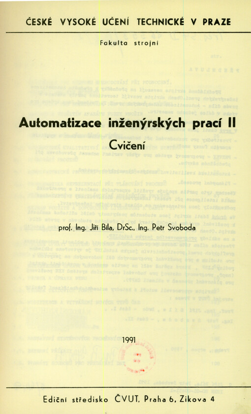 Automatizace inženýrských prací: cvičení : určeno pro stud. fak. strojní