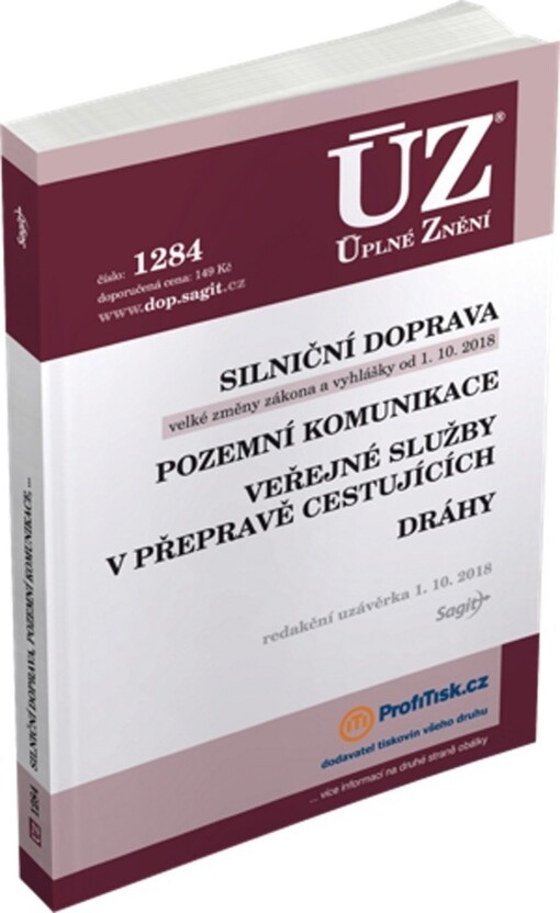 ÚZ č. 1284 Silniční doprava, pozemní komunikace, veřejné služby v přepravě cestujících, dráhy
