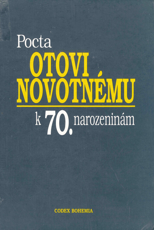 Pocta prof. JUDr. Otovi Novotnému k 70. narozeninám