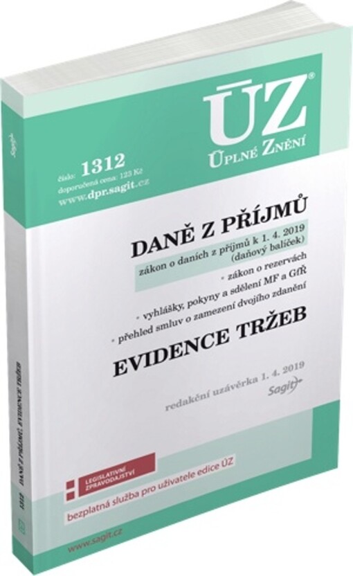 ÚZ č. 1312 Daně z příjmů, evidence tržeb