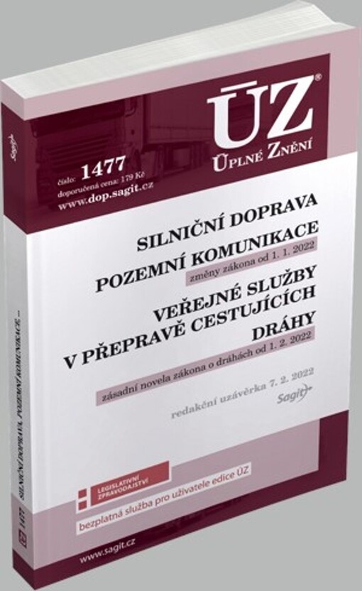 ÚZ č. 1477 - Silniční doprava. Pozemní komunikace. Veřejné služby v přepravě cestujících. Dráhy.