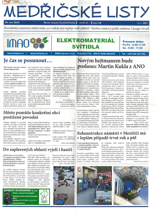 Medřičské listy : nezávislé noviny pro obyvatele regionu Velkomeziříčska
