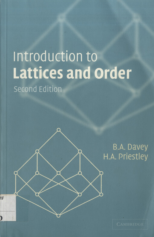 Introduction to lattices and order