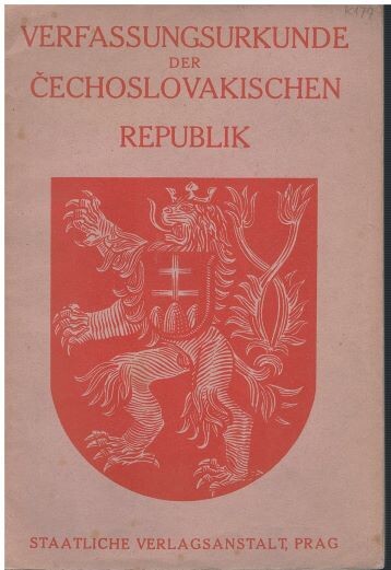 Verfassungsurkunde der Čechoslovakischen Republik
