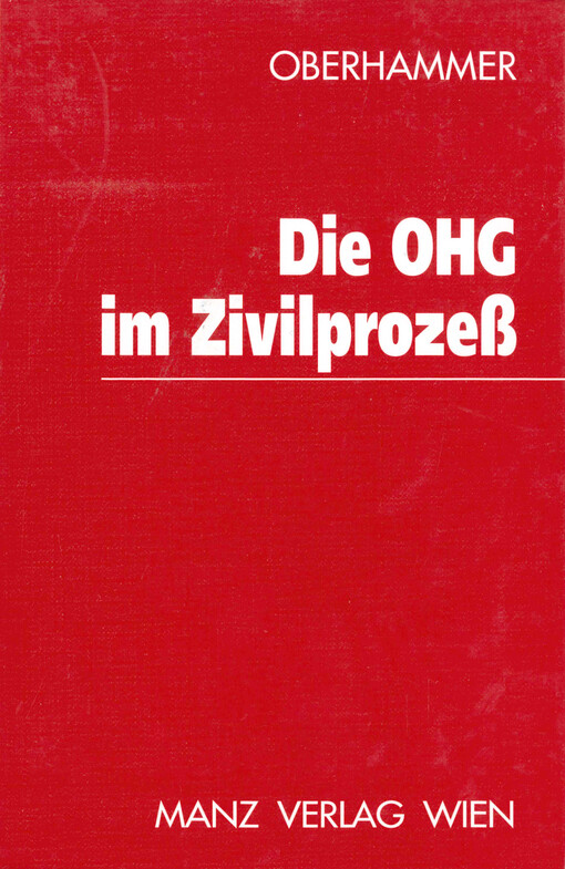 Die Offene Handelsgesellschaft im Zivilprozeß