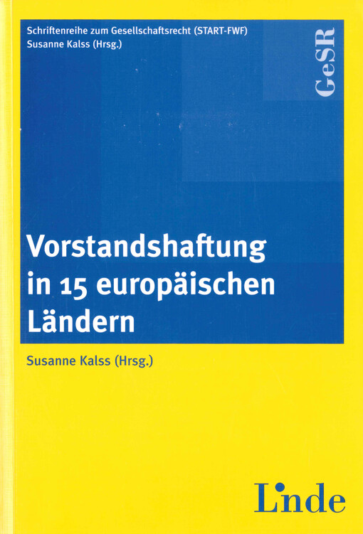 Vorstandshaftung in 15 europäischen Ländern