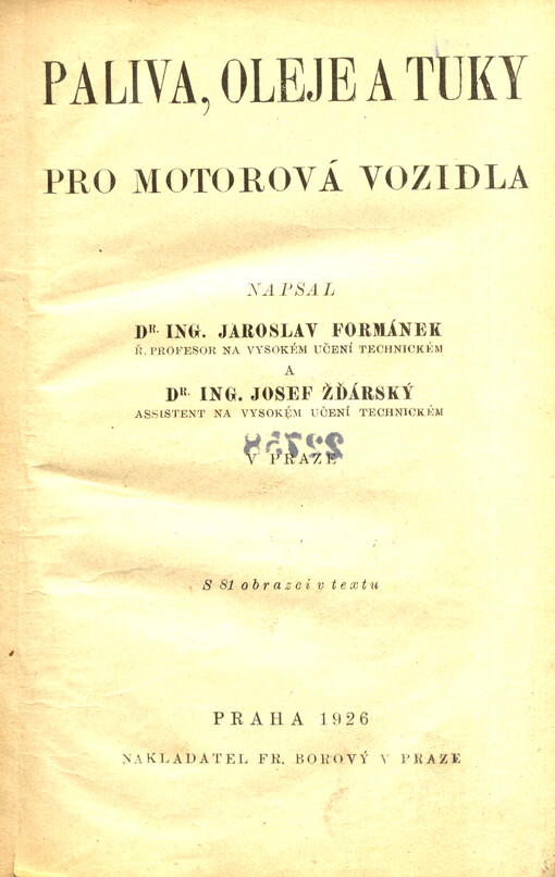 Paliva, oleje a tuky pro motorová vozidla