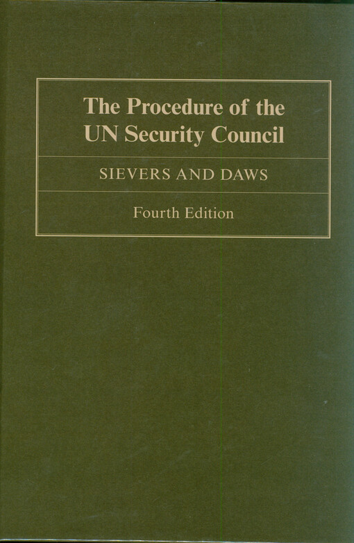 The procedure of the UN Security Council