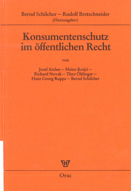 Konsumentenschutz im öffentlichen Recht