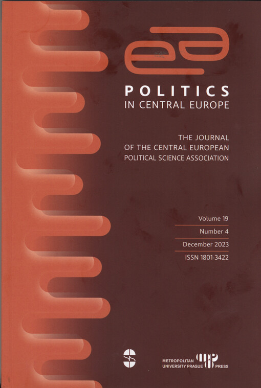 Politics in Central Europe : the journal of the Central European Political Science Association