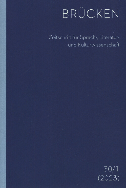 Brücken : Germanistisches Jahrbuch. Neue Folge
