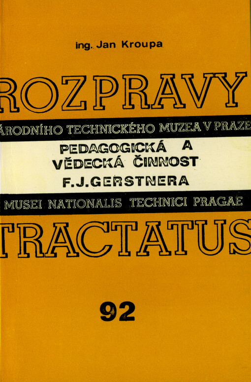 Pedagogická a vědecká činnost F. J. Gerstnera