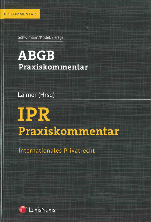 ABGB Praxiskommentar : IPR Praxiskommentar