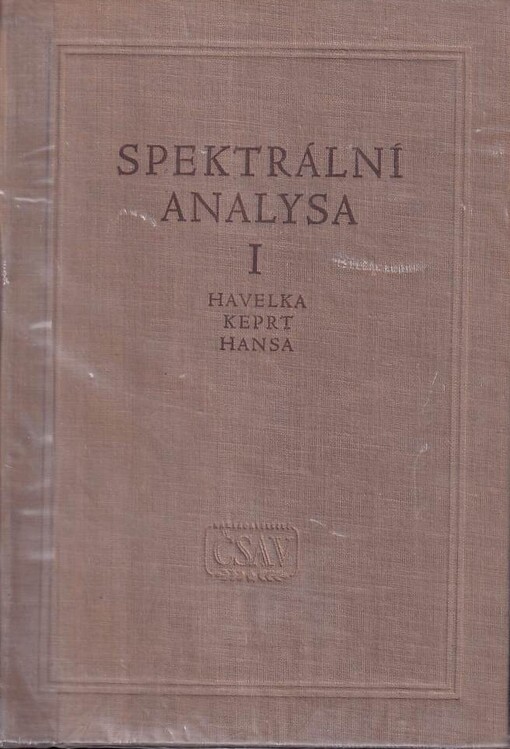 Spektrální analysa.Sv. 1
