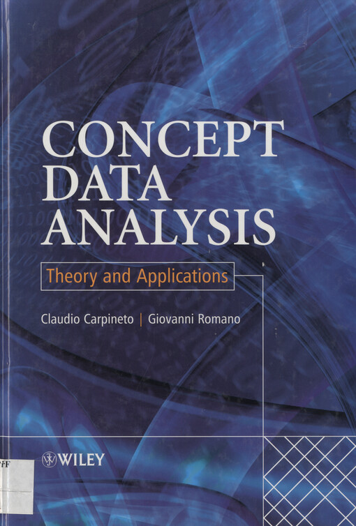Concept data analysis : theory and applications