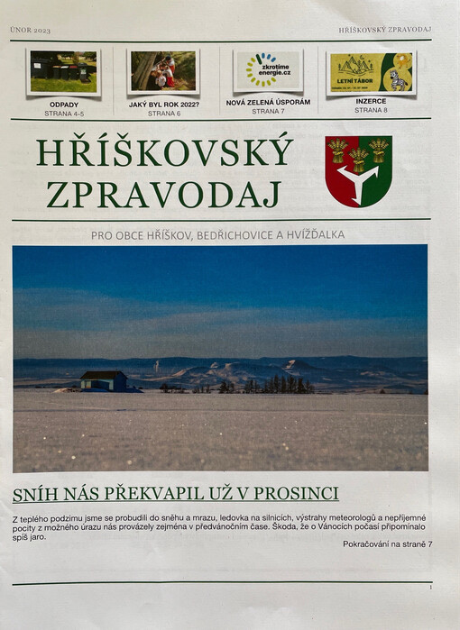 Hříškovský zpravodaj : pro obce Hříškov, Bedřichovice a Hvížďalka