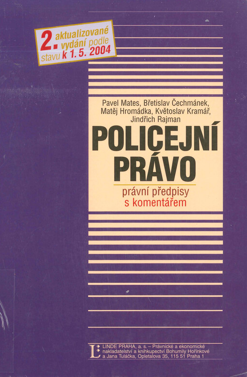 Policejní právo : právní předpisy s komentářem