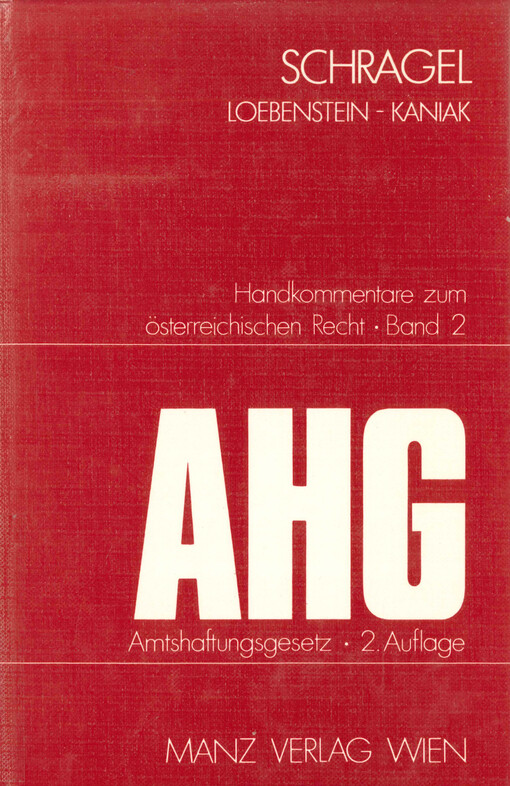 Kommentar zum Amtshaftungsgesetz (AHG)