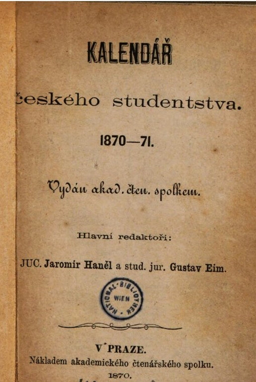 Kalendář českého studentstva ...