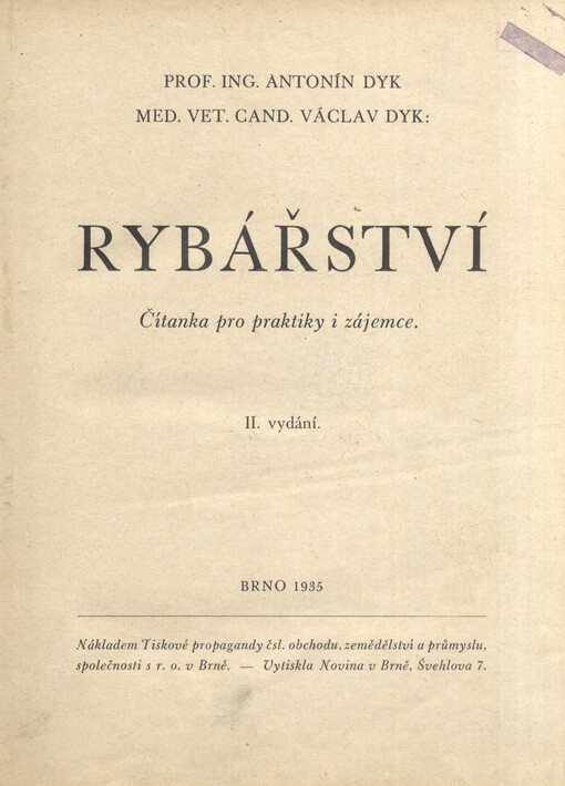 Rybářství : Čítanka pro praktiky i zájemce