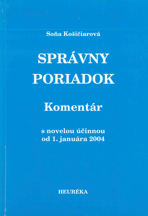Správny poriadok : komentár : s novelou účinnou od 1.1.2004