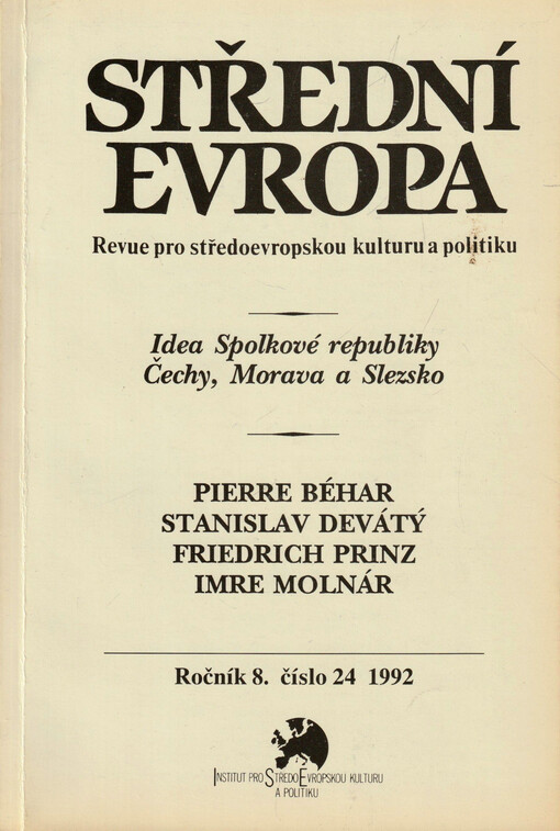 Střední Evropa : revue pro středoevropskou kulturu a politiku