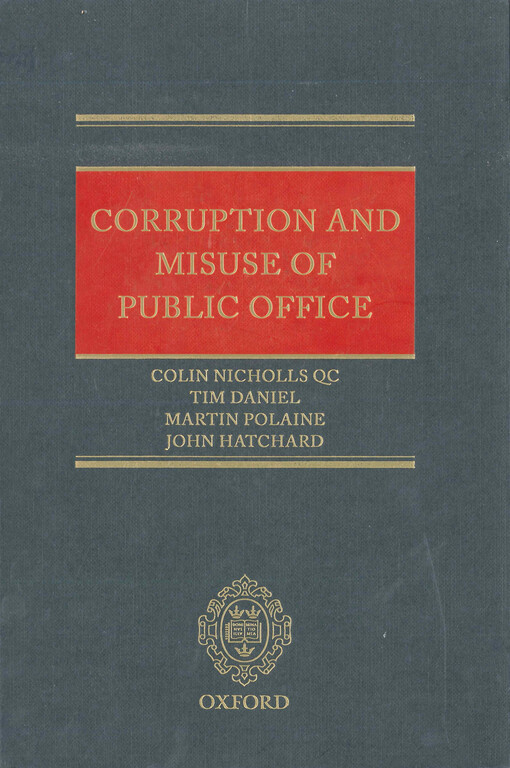 Corruption and misuse of public office