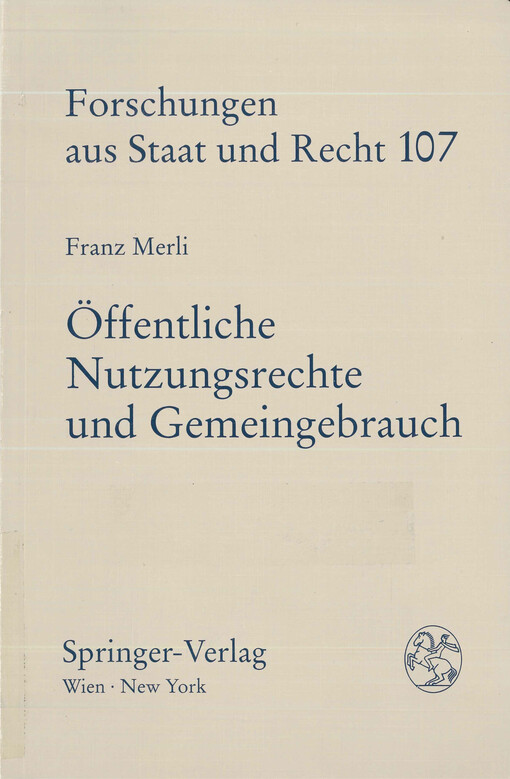 Öffentliche Nutzungsrechte und Gemeingebrauch