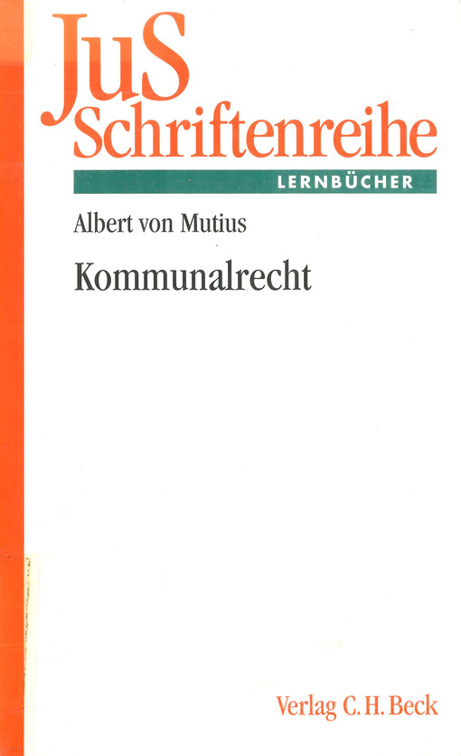 Kommunalrecht : ein Lehr- und Lernbuch anhand von Fällen