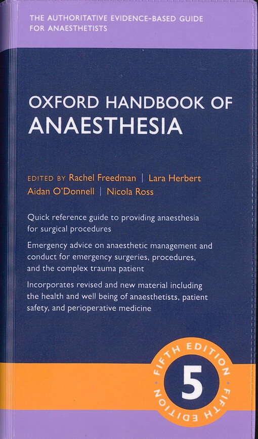 Oxford handbook of anaesthesia