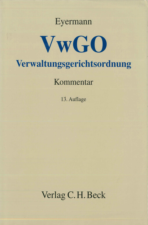 Verwaltungsgerichtsordnung : Kommentar