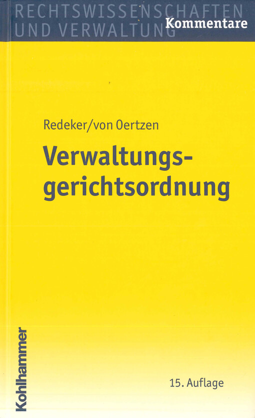 Verwaltungsgerichtsordnung : Kommentar